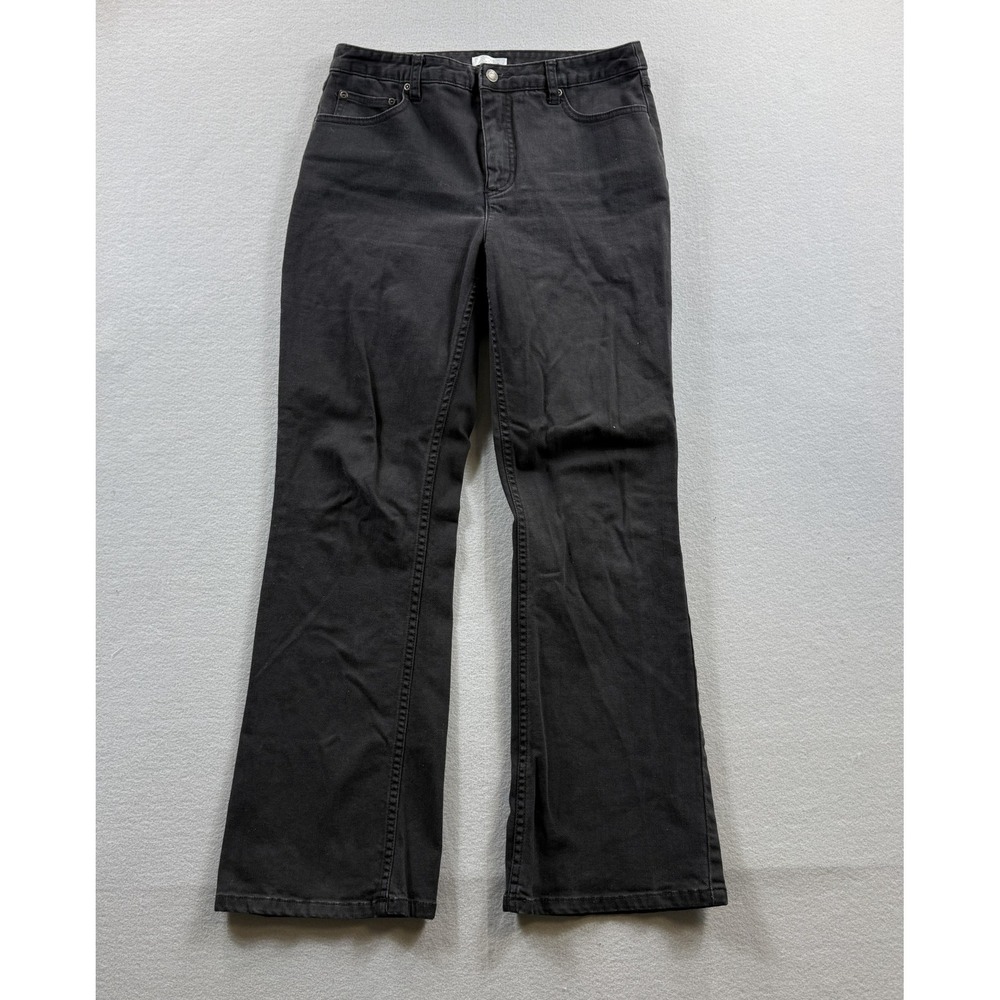 Christopher & Banks Bootcut Jeans Womens 8 Gray Charcoal Wash Stretch 30x29